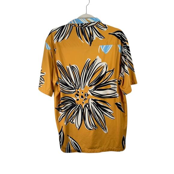 Zara Relaxed Fit Flowy Shirt Button Up Floral Camp Tropical Vacation Mens Large3 - Picture 6 of 6